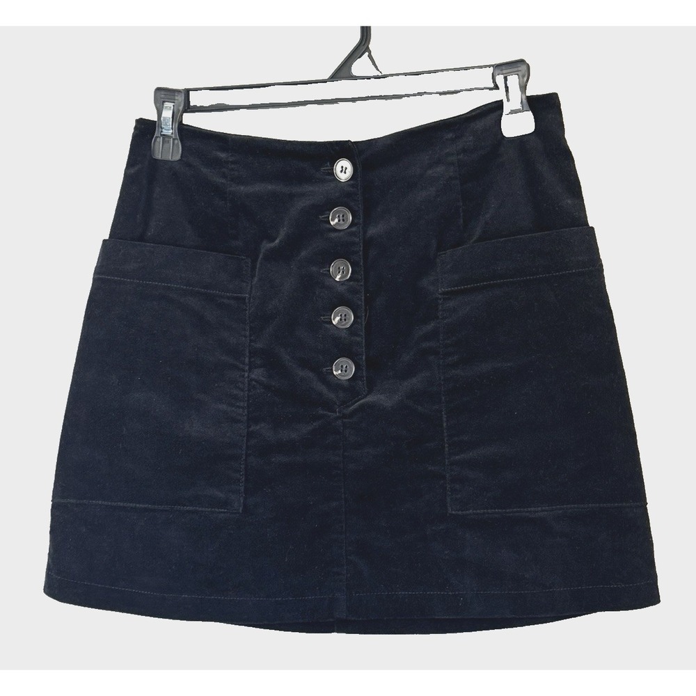 VTG Y2K Whimsigoth Forever 21 Small Skirt Velvet Button Up Fairy Grunge Academia